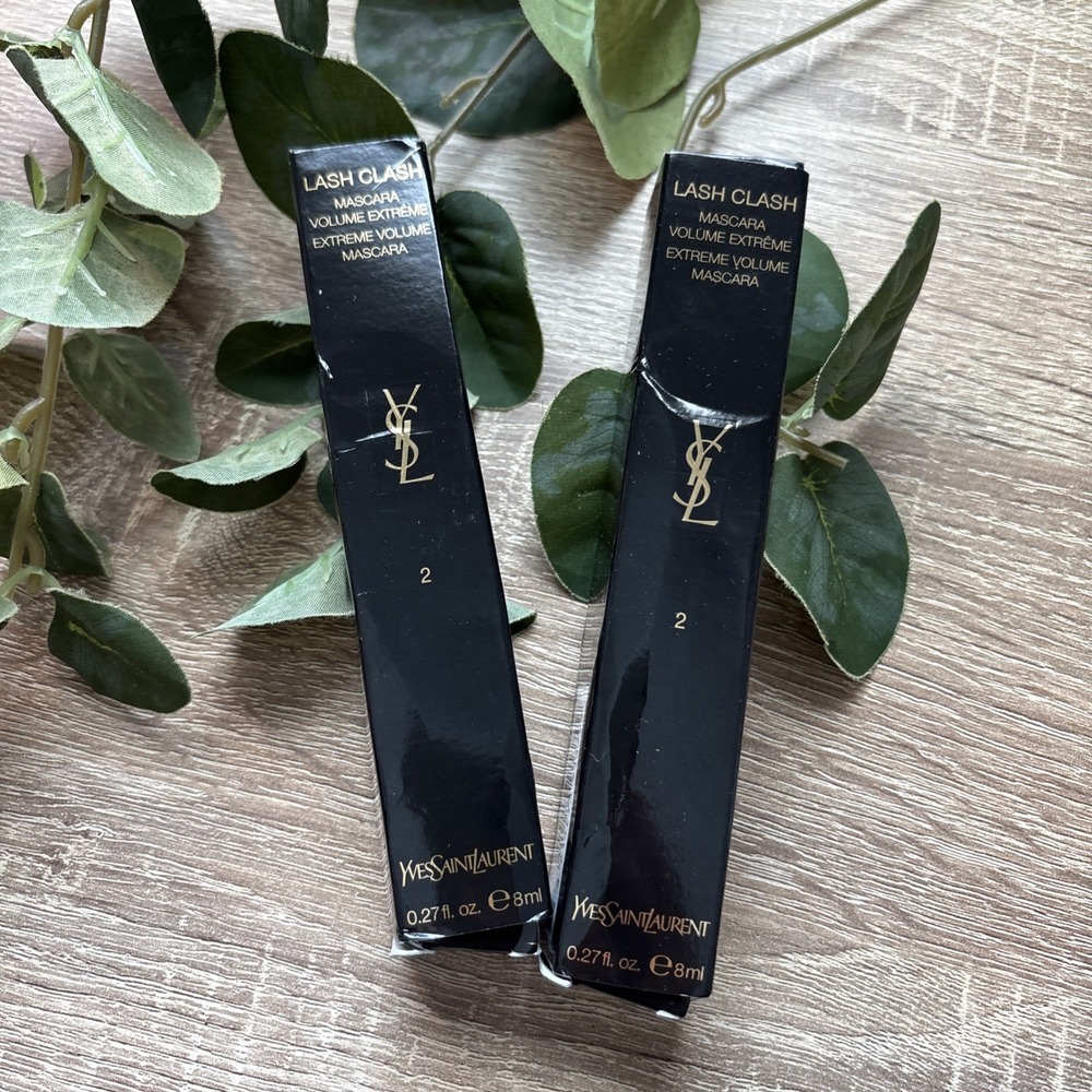 YSL Yves Saint Laurent LASH CLASH Extreme Volume Mascara ~ 2 UNINHIBITED BROWN